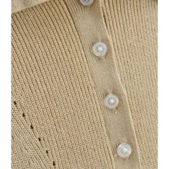 Lapel Button Knit Short Sleeve Plain Bodycon Dress 210601763 -Amour Vert shop 210601763 7