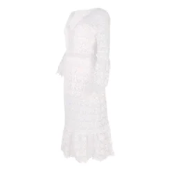 V Neckline Lace Hollow Swing Dress 210628134 -Amour Vert shop 210628134 10