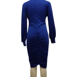 Midi Dress Bodycon Solid Low Cut 210810946 -Amour Vert shop 210810946 10