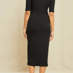 Amara Paris Rib Dress - Black -Amour Vert shop 211013 AV October ECOMM 0738AmaraBlack60ParisRib 6371 web 2de9efaf 972b 4b37 bf08 91ab0488bc6e