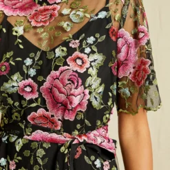 Brielle Upcycled Dress - Simone Floral -Amour Vert shop 211013 AV October ECOMM 0748BrielleSimoneFloralLace75 6578 web