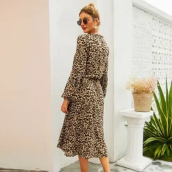 Fashion V Neck Leopard Print Midi Dress High Waist Long Sleeve Slim Wholesale Dresses SDN560438 -Amour Vert shop 2193a873 4f65 49de 9173 22e0efad08ee 36a580514db5288f6729aefe7a8dc97d