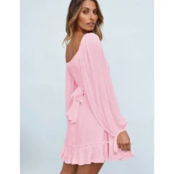 Square Neck Solid Color Lantern Sleeve Ruffles Lace-Up Swing Dress Vintage Wholesale Dresses SD531198 -Amour Vert shop 22d578a7 23fb 4dbe ae87 5e358c98c31b 3BB5A3F4398F7C3C948246C259A1F969