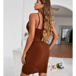 Sexy Suspenders Mini Dress Solid Color Lace-Up Irregular Body-Con Wholesale Dresses SDN560666 -Amour Vert shop 246c03c9 4be9 4233 91b8 68a1d1d4e508 7e08af22578af5c92afe0193f3267864