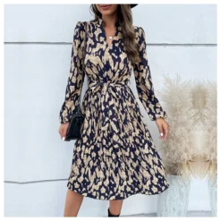 Printed Long Sleeve Tie-Up Casual Swing Pleated Dress Wholesale Dresses SDN538421 -Amour Vert shop 2800f509 cd58 4ba5 8b12 aa378fe57cb8 2700bd60c336e6f18ea153e7ca975171