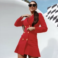 Double-Breasted Lapel Nipped Waist Pleated Blazer Dress Wholesale Dresses SDN536042 -Amour Vert shop 2a87319f b52c 43fd b819 b75ad6ccfe51 O1CN01dBsB6T1wQMlhBMsB9 2455536302 0 cib