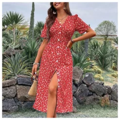 Sexy V Neck Floral Dress Short Sleeve Slit Shirt Wholesale Dresses SDN561308 16 Sexy V Neck Floral Dress Short Sleeve Slit Shirt Wholesale Dresses SDN561308 -Amour Vert shop 2c13a34a f12f 46ee bea5 1b1fae288df1 O1CN01Ej5t2z1dETnI7hpAr 2205558583704 0 cib