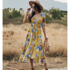 Sexy Deep V Floral Swing Dress Short Sleeve Slim Drawstring High Slit Vacation Wholesale Dresses SDN560326 17 Sexy Deep V Floral Swing Dress Short Sleeve Slim Drawstring High Slit Vacation Wholesale Dresses SDN560326 -Amour Vert shop 2f1ef949 cee9 4968 a9f2 81b8152f0a93 63a5a2fd9e74699d1682affd13ef7e5c