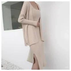 Wholesale Womens 2 Piece Sets Sling Knitted Midi Dress & Long Sleeve Cardigan SON562672 -Amour Vert shop 34faee20 489d 49eb 9ca0 2597614a475f 1c68cda8800a80862a4c60ac7c259df7