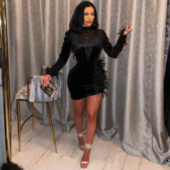 Nipped Waist Velvet Dress Bodycon Wholesale Dresses St Patricks Day SD202181 -Amour Vert shop 370f377a da45 49df a9b0 f90587cc2c9d DBA70574F2DABCF379A075896D932C53