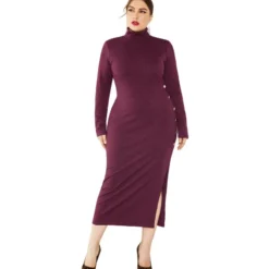 Women Dress Wholesale Solid Color Side Split Wool Dress Slim Fit Knitted Dress SD190220 -Amour Vert shop 38f01333 f2fa 4542 926d 62531919354a 1AD9AE824F8EA6AFAA250B8532F6406A