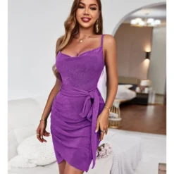 Sexy Suspenders Mini Dress Solid Color Lace-Up Irregular Body-Con Wholesale Dresses SDN560666 -Amour Vert shop 3ca120c7 f5ec 4dc5 8ef5 ad5b55b88966 d57ed1ff31f8338514be14bd9b7b9f34