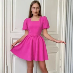 Fashion Square Neck Bubble Sleeve High Waist A-Line Mini Dress Wholesale Dresses SDN562842 -Amour Vert shop 4236e84a f1f0 44e4 a45c c97891c5cf02 9a3bae430d9250d007662da3c69d5461