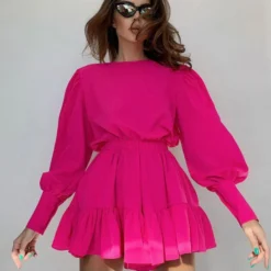 Long-Sleeve High-Waist Vintage Pleated Swing Ruffled Dress Wholesale Dresses SDN536410 -Amour Vert shop 429f10a4 94ee 4af7 8bc1 5ee50a9adfd2 O1CN01cTAQbc2Gztkxad4VQ 2212501819087 0 cib