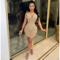 Sexy Deep V Sling Hot Drilling Backless Party Nightclub Bodycon Mini Dress Wholesale Dresses SD5117880 -Amour Vert shop 44149843 24f8 4adc 8d8e 366811ebd9b3 764d08a1e739a6e19207f5856e70e0cc