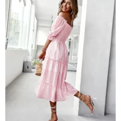 Sexy Off Shoulder Floral Midi Swing Dress High Waist Petal Sleeve Slim Vacation Wholesale Dresses SDN560630 -Amour Vert shop 446291d4 2011 43f9 b72d 7aacce0440fb 18d1288a95577604141fb200f28dedad