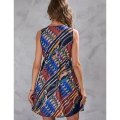 Fashion Printed V Neck Sleeveless High Waist Tank Dress Wholesale Dresses SDN533525 -Amour Vert shop 48593bb4 da00 4b73 a084 fa9b2ed42cad a12483918fd42e05065e2a714190614d