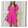 Fashion Square Neck Bubble Sleeve High Waist A-Line Mini Dress Wholesale Dresses SDN562842 -Amour Vert shop 49f06430 23ae 4459 9371 89bf2fe85c61 30266dec13d5f14f2442ffa89e3fd999