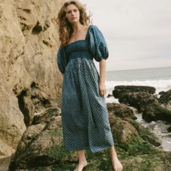 The Katrina Dress | Indigo Petunia Dot -Amour Vert shop 4 1870a162 dafc 42cc 810a 8c02287389d4