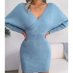 Sexy V-Neck Cross Bat Sleeve Mini Dress Long Sleeve Bodycon Wholesale Dresses SDN360688 10 Sexy V-Neck Cross Bat Sleeve Mini Dress Long Sleeve Bodycon Wholesale Dresses SDN360688 -Amour Vert shop 4f5d64c8 2363 4779 8033 54a6f2458b5b O1CN01qxw7kZ2MVZHMCeC9T 3421199833 0 cib