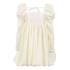 Sexy Square Neck Satin Dress Puff Sleeve Solid Color A-Line Wholesale Dresses SDN560919 -Amour Vert shop 525a1e7b d1cb 450d a4b9 afa1fe565b1b e6748b5d432f3a047bd2d4244c29fc54