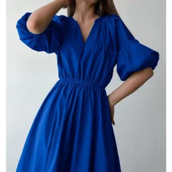 Klein Blue V Neck Puff Sleeve A-Line Dress High Waist Solid Color Midi Wholesale Dresses SDN560941 9 Klein Blue V Neck Puff Sleeve A-Line Dress High Waist Solid Color Midi Wholesale Dresses SDN560941 -Amour Vert shop 55995018 c52e 4ffc a72b e9e187bc2295 500b8efa12d0c2b064ea3c91f10f0a48