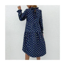 Polka Dot Bronzing Half High Neck Dress SD160345 -Amour Vert shop 5af06dab caf1 4675 80d4 2493d72b8739 73A8BC62CD432CBF3307F308133311E8