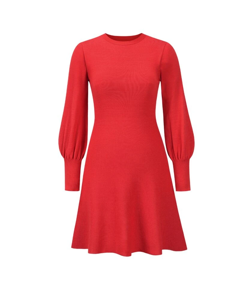 Round Neck Solid High Waist Knitted Dress Wholesale Women's Clothing SD070070 6 Round Neck Solid High Waist Knitted Dress Wholesale Women's Clothing SD070070 - Image 4