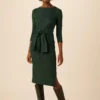 Colombe 3/4 Sleeve Reverie Knit Dress - Forest Leopard -Amour Vert shop 6054 3 4 Slv Colombe Forest Leopard 1