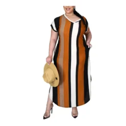 V Neck Striped Plus Size Maxi Dress SD130017 -Amour Vert shop 620a58af 2d06 4975 be76 067a33f9ad42 310814B6B2BBFD4BC3A538EDCB3928D7