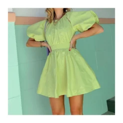 Wholesale Women Hollow Mini Dress Solid SD180180