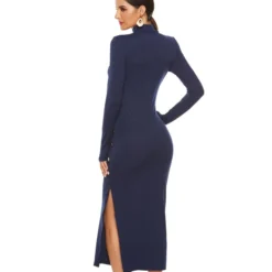 Solid Side Slit Sexy Long Sleeve Stretch Fit Knit Dress Supplier SD182876 -Amour Vert shop 64fc38bd 55d0 4bde 83d5 63118f0c0077 63994D785DB515E4AC59767D02B5FFD8