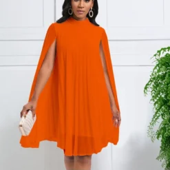 Fashion Chiffon Pullover Bat Sleeve Cape Dress Wholesale Dresses N5923080800076 -Amour Vert shop 652c5f29a5f746bfa692b06200b39606 6