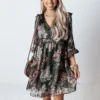 V-Neck Fashion Printed Ruffled 3/4 Sleeve Casual Dress Wholesale Dresses Chiffon Dress Chic SD204218 -Amour Vert shop 68be92cd 6f40 4c92 a86c c8a70d86ef7f 31734413b2133867c649851a0142018d