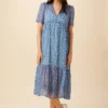 Ravello Nouveau Silk Dress - Brooklyn Floral -Amour Vert shop 7545 Ravello Brooklyn 1