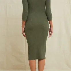 Perry Pointelle Rib Dress - Calla Green -Amour Vert shop 7549PerryCallaGreen 0261 web d8fb7df1 bf02 4470 9b5f a2386ca75afc