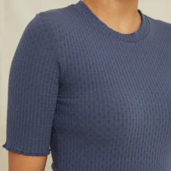 Mylene Pointelle Rib Dress - Pacific Blue 9 Mylene Pointelle Rib Dress - Pacific Blue -Amour Vert shop 7550MylenePacificBlue 1125 web b4451383 256e 402b 8988 08b6e29ddf91