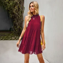 Sexy Lace-Up Tank Top Dress Sleeveless Crew Neck Solid Color Casual A-Line Tiered Wholesale Dresses SDN560684 24 Sexy Lace-Up Tank Top Dress Sleeveless Crew Neck Solid Color Casual A-Line Tiered Wholesale Dresses SDN560684 -Amour Vert shop 763084f8 1d08 445b 8106 a6c0175d182a d583fe8b0d148a9a78de90ad58df59e7