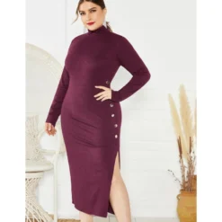 Women Dress Wholesale Solid Color Side Split Wool Dress Slim Fit Knitted Dress SD190220 -Amour Vert shop 7635247d 559a 489c 9a64 1911ec2b4a93 7C073A71B9EAFA0AFFB377979D983355