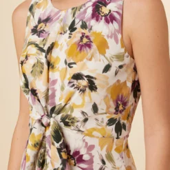 Margot Washable Silk Dress - Isabella Floral -Amour Vert shop 7910 Margot Silk Isabella Floral 4