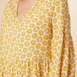 Shailene Ecovero Dress - Calico Sunflower -Amour Vert shop 7911 Shailene Calico Sunflower 4