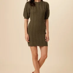 Bella Organic Cotton Dress - Calla Green