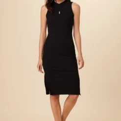 Leah Paris Rib Dress - Black