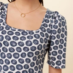 Tamara Reverie Knit Dress - Calico Navy -Amour Vert shop 7917 Tamara Calico Navy 4