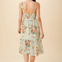 Alessandra Washable Silk Dress - Cannes Floral 8 Alessandra Washable Silk Dress - Cannes Floral -Amour Vert shop 7943 Alessandra Cannes Floral 3