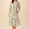 Misha Washable Silk Dress - Stella Floral White 1 Misha Washable Silk Dress - Stella Floral White -Amour Vert shop 7947 Misha Stella White 1