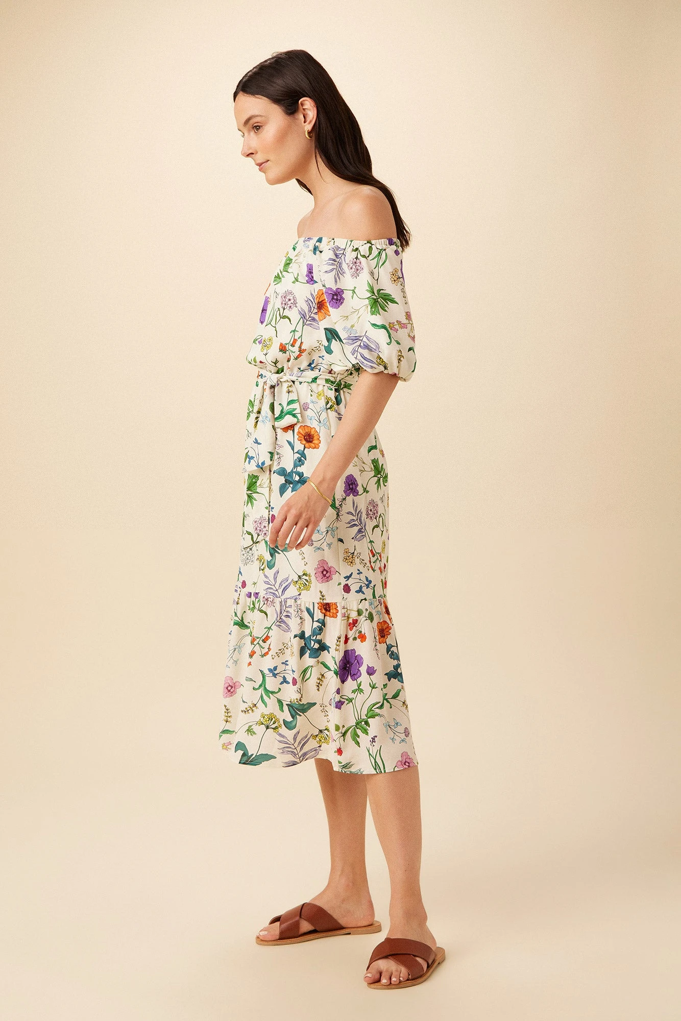 Misha Washable Silk Dress - Stella Floral White 4 Misha Washable Silk Dress - Stella Floral White - Image 2