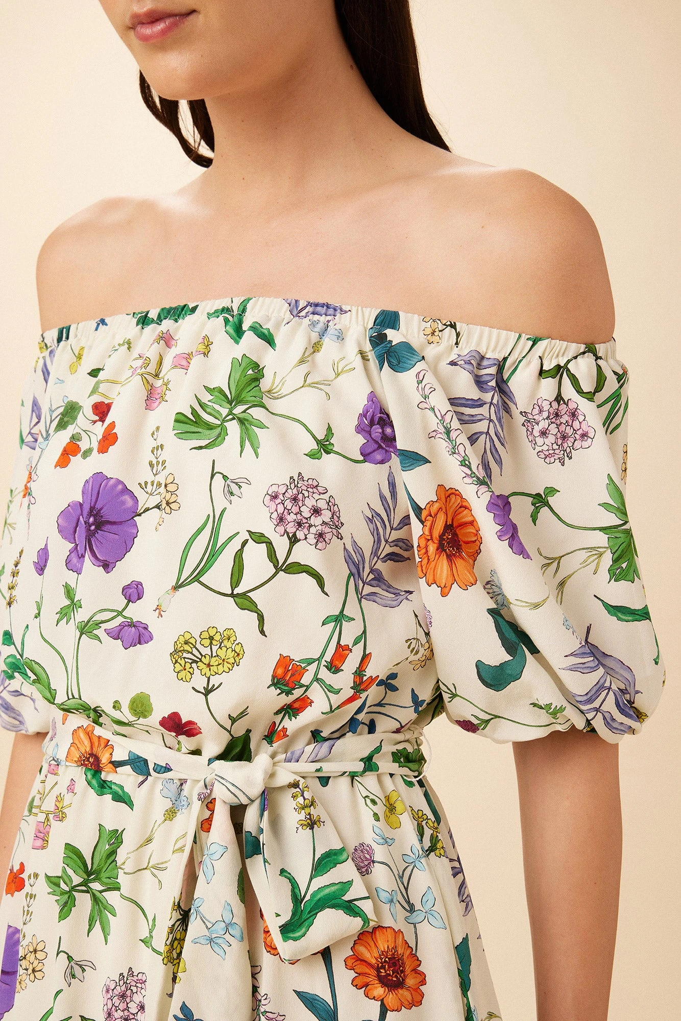 Misha Washable Silk Dress - Stella Floral White 6 Misha Washable Silk Dress - Stella Floral White - Image 4