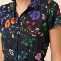 Joyce Ecovero Midi Dress - Stella Floral Navy -Amour Vert shop 7948 Joyce Stella Navy 4