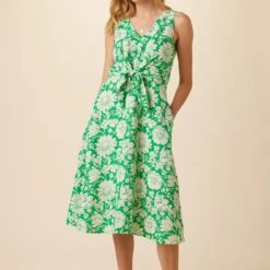 Keira Viscose Midi Dress - Bloomsbury